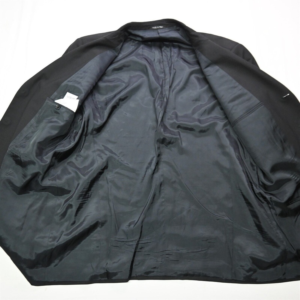 Armani Collezioni 42R Black Made in Italy Wool Mens Blazer‎ Sport Coat Jacket - Picture 6 of 12
